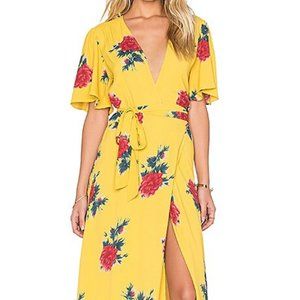 Privacy Please | Tropical Floral Kimono Wrap Dress | Canary